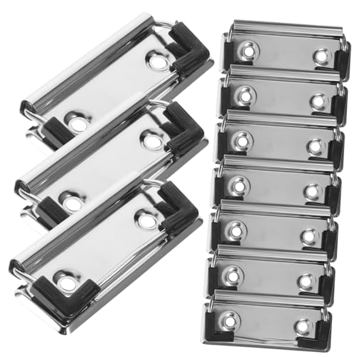 GRADENEVE 10 Stück Metallplattenklammern, Metall Büroklammern, Klemmbrettklammern, Hardware Dateiklammern, Klemmbrettklammern, Klemmbrett Befestigungsklammern, Büroklammern, Klammer Für von GRADENEVE