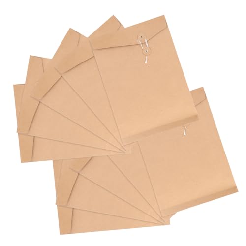 GRADENEVE 10 Stück String Kraftpapiertüten, Bewerbungsmappen, Dokumentenhalter Aus Kunststoff, Dokumentenmappen Tasche, Akten Organizer Tasche, Aktenumschläge Aus Kunststoff, Papier GRADENEVE 10 Stück String Kraftpapiertüten, Bewerbungsmappen, Dokumentenhalter Aus Kunststoff, Dokumentenmappen Tasche, Akten Organizer Tasche, Aktenumschläge Aus Kunststoff, Papier von GRADENEVE