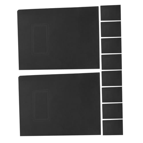 GRADENEVE 10 Stück Teiliges Faltbare Papier Ordner mit Zwei Taschen Stabile Schwarze Dokumentenmappe Vielseitiger Papier Organizer für Büro Schule und Zuhause Professionelles Design und von GRADENEVE