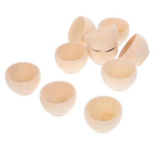GRADENEVE 10 Stück Teiliges Kleine Naturbelassene Holzschalen zum Bemalen Glatte Kanten Unbemalt für DIY Handwerk Kreative Holzschüssel Bastelprojekte Edukativ und Dekorativ GRADENEVE 10 Stück Teiliges Kleine Naturbelassene Holzschalen zum Bemalen Glatte Kanten Unbemalt für DIY Handwerk Kreative Holzschüssel Bastelprojekte Edukativ und Dekorativ von GRADENEVE