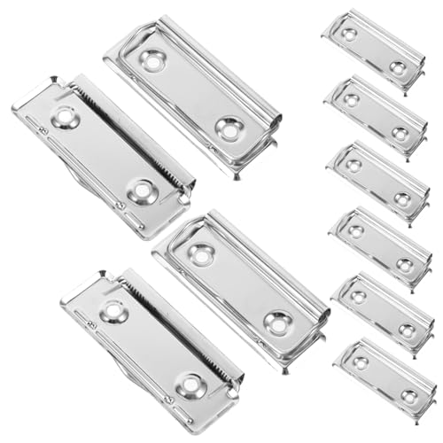 GRADENEVE 10 Stück Teiliges Metall Klemmbrett Clips mit Nietverschluss Langlebige und Starke Büroklammern Professionelle Schreibwaren Klemmen für Schule und Büro Praktische Dokumentenhalter GRADENEVE 10 Stück Teiliges Metall Klemmbrett Clips mit Nietverschluss Langlebige und Starke Büroklammern Professionelle Schreibwaren Klemmen für Schule und Büro Praktische Dokumentenhalter von GRADENEVE