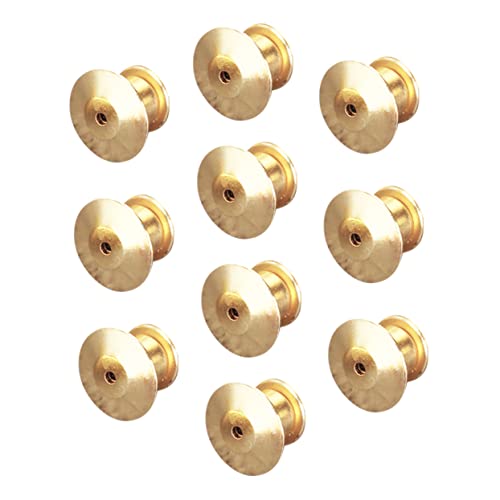 GRADENEVE 10 Stück Teiliges Metallverschluss Pinschließe Gold Robuste Sicherheitsverschlüsse für Anstecknadeln Namensschilder Taschen Hüte Einfache Anwendung ohne Werkzeug GRADENEVE 10 Stück Teiliges Metallverschluss Pinschließe Gold Robuste Sicherheitsverschlüsse für Anstecknadeln Namensschilder Taschen Hüte Einfache Anwendung ohne Werkzeug von GRADENEVE