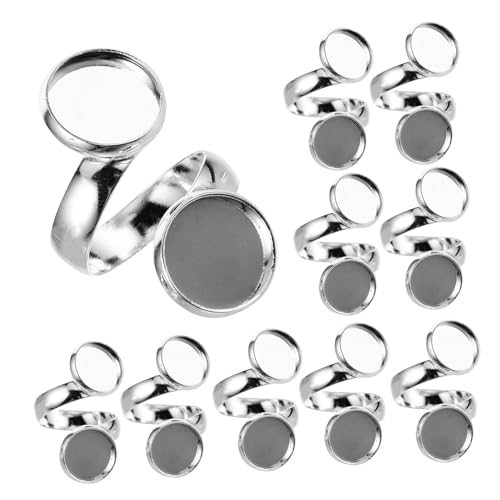 GRADENEVE 10 Stück Teiliges Verstellbare Ring Basen Kupfer für DIY Schmuckherstellung Basis für Bastelprojekte und Persönliche von GRADENEVE