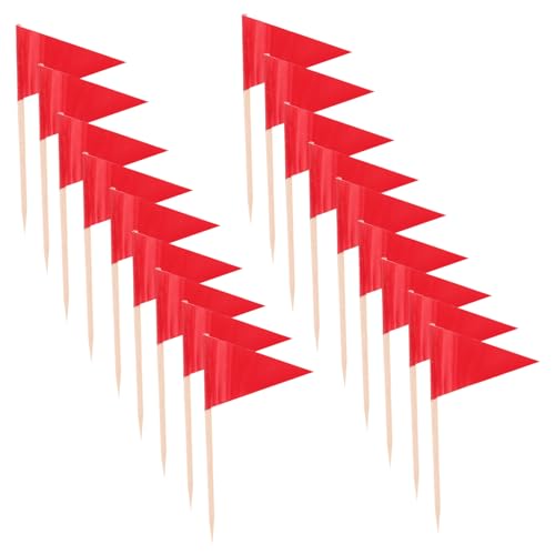 GRADENEVE 100 Stück Rote Zahnstocher Flaggen Mini Dreieckig Stabile Food Marker für Kuchen Cupcakes Käse Partydekoration Sichere Lebensmittelqualität GRADENEVE 100 Stück Rote Zahnstocher Flaggen Mini Dreieckig Stabile Food Marker für Kuchen Cupcakes Käse Partydekoration Sichere Lebensmittelqualität von GRADENEVE