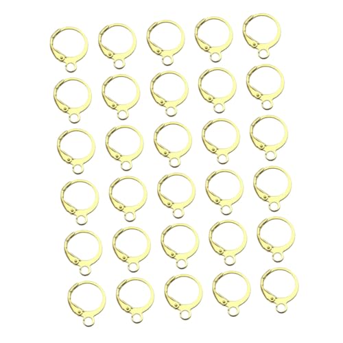 GRADENEVE 100 Stück Runde Leverback Ohrhaken Kupfer DIY Schmuckzubehör für Ohrringe Goldfarbene Sichere Verschlüsse Leicht zum Ohrschmuck Basteln und Selbermachen GRADENEVE 100 Stück Runde Leverback Ohrhaken Kupfer DIY Schmuckzubehör für Ohrringe Goldfarbene Sichere Verschlüsse Leicht zum Ohrschmuck Basteln und Selbermachen von GRADENEVE