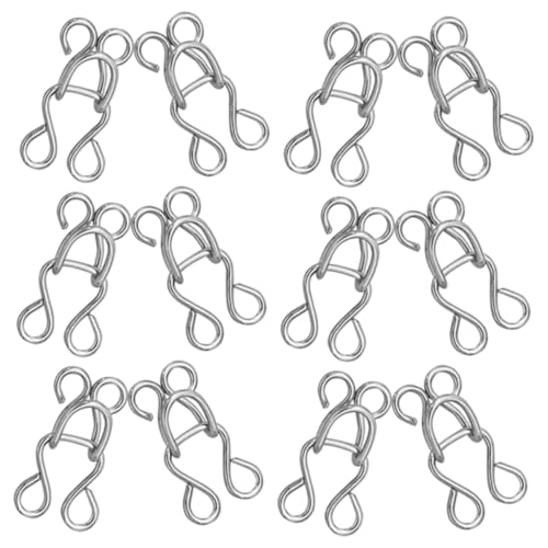 GRADENEVE 100 Stück Unsichtbare Hakenverschlüsse, Nähzubehör, Nähhaken, Pullover Verschlüsse, Ösen, Verschlusshaken, Haken Und Ösen, Knebelverschluss Für Ösen, Verschluss Für Bh, Kleidung, von GRADENEVE
