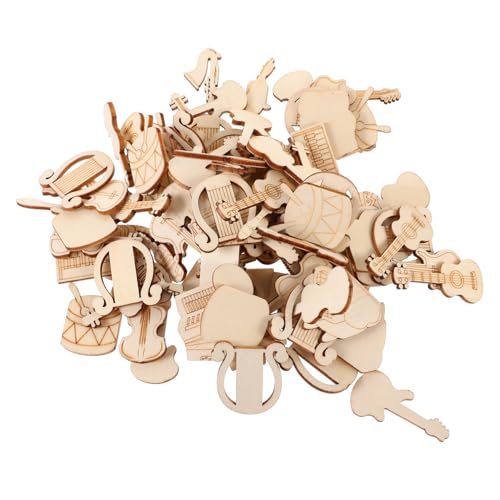 GRADENEVE 100stücke Holzscheiben Musikinstrument-form Unvollendete Holzstücke Für Diy-dekoration Kreative Bastelideen Für Junge Mädchen Und Musik-themenfeste GRADENEVE 100stücke Holzscheiben Musikinstrument-form Unvollendete Holzstücke Für Diy-dekoration Kreative Bastelideen Für Junge Mädchen Und Musik-themenfeste von GRADENEVE