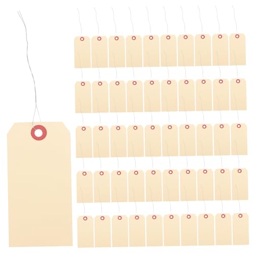 GRADENEVE 100Stücke Manila Anhänger mit Eisendraht Leere für Verpackung für Versand und Organisation Robust und Vielseitig Einsetzbar GRADENEVE 100Stücke Manila Anhänger mit Eisendraht Leere für Verpackung für Versand und Organisation Robust und Vielseitig Einsetzbar von GRADENEVE