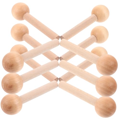 GRADENEVE 10Stücke Holzstecktafelhaken Vielseitig Einsetzbar für Bastel und Modellierungsprojekte Glatte Oberfläche Langlebig und Elegant von GRADENEVE