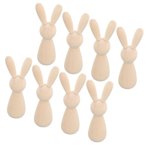 GRADENEVE 10Stücke Teiliges Unbemalte Holz Peg Puppen Kaninchen für DIY Malerei Kreative Deko und Bastelideen für Familienprojekte GRADENEVE 10Stücke Teiliges Unbemalte Holz Peg Puppen Kaninchen für DIY Malerei Kreative Deko und Bastelideen für Familienprojekte von GRADENEVE