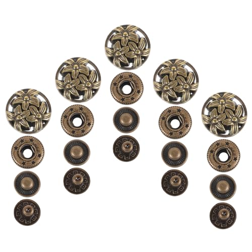 GRADENEVE 10 Stück Druckknöpfe modische Metallknöpfe Druckknöpfe zum Nähen von Mänteln Socken Schals Hüten -Zubehör GRADENEVE 10 Stück Druckknöpfe modische Metallknöpfe Druckknöpfe zum Nähen von Mänteln Socken Schals Hüten -Zubehör von GRADENEVE