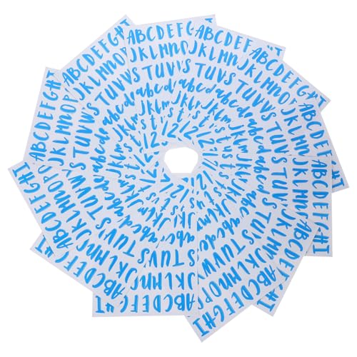 GRADENEVE 12 Blätter Alphanumerische Aufkleber DIY Buchstabenaufkleber Kleine Aufkleber Zahlenaufkleber Buchstabenaufkleber Dekorative Aufkleber Alphabetaufkleber Zum Basteln von GRADENEVE