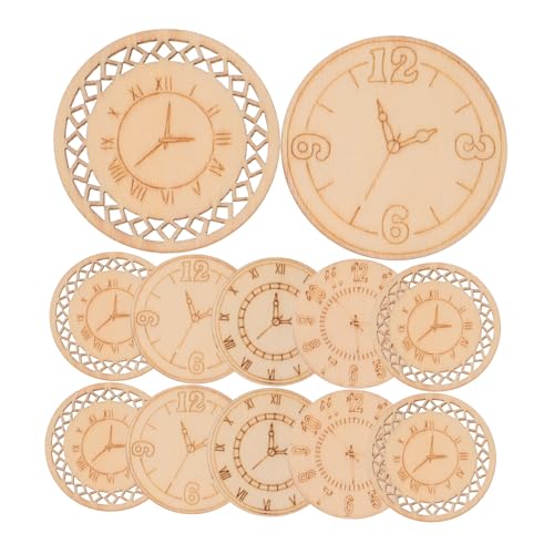 GRADENEVE 16 Stück Teiliges DIY Holz Clock Cutouts Naturbelassene Glatte Holzscheiben Leicht und Robust zum Bemalen Basteln Wanddeko Geeignet für Wohnzimmer und GRADENEVE 16 Stück Teiliges DIY Holz Clock Cutouts Naturbelassene Glatte Holzscheiben Leicht und Robust zum Bemalen Basteln Wanddeko Geeignet für Wohnzimmer und von GRADENEVE