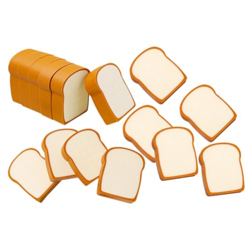 GRADENEVE 16 Stück Teiliges Niedliche Toast Radiergummis aus Langlebigem Tpr Material Leichte Praktische Brotform Radiergummis für Schule Büro und Partys als Lustige Party Mitgebsel von GRADENEVE