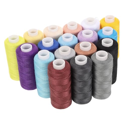 GRADENEVE 18-teiliges Nähmaschinengarn: Spulen, Polyester-nähgarn-set Für Hand- Und Maschinennähte, Reparaturen, Diy-bastelprojekte von GRADENEVE