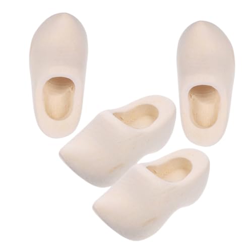 GRADENEVE 2 Paare Miniatur Holzschuhe Puppenhaus Deko Unbehandelte Holz Klompen DIY Zubehör für Puppenhaus Basteln und Wohnkultur GRADENEVE 2 Paare Miniatur Holzschuhe Puppenhaus Deko Unbehandelte Holz Klompen DIY Zubehör für Puppenhaus Basteln und Wohnkultur von GRADENEVE