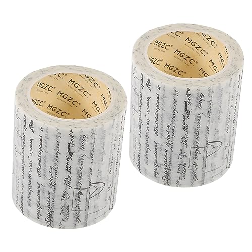 GRADENEVE 2 Rollen DIY Papierband, Gothic Klebeband, Retro Stil Serie, 50 Mm, 2 Stück, Bastelaufkleber, Schreibwarenband, Planerband, Ästhetisches Washi Klebeband, Mehrzweck Washi von GRADENEVE