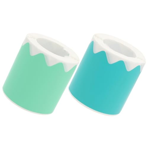 GRADENEVE 2 Rollen Selbstklebende Bulletin Board Border Trim aus Wasserfest Dekorative Randaufkleber für Tafel Klassenzimmer Büro Party Spielzimmer Fenster und Türgestaltung Blau Grün von GRADENEVE