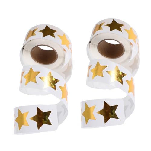 GRADENEVE 2 Rollen Sternaufkleber Stern Selbstklebende Sticker Sticker Sterne Stern Dekoaufkleber Sterne Sticker Sterndeko Fünfzackiger Stern Sticker Aufkleber Sternaufkleber Für Kinder von GRADENEVE