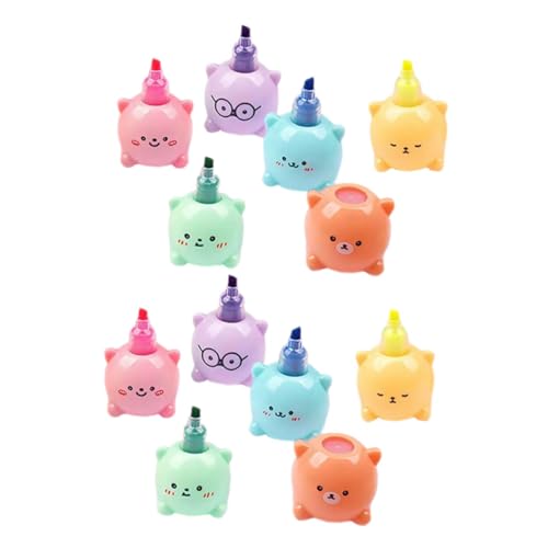 GRADENEVE 2 Sets Bären Textmarker, Kawaii Textmarker, Schulbedarf, Praktischer Buchmarker, Schulzubehör, Kleiner Markierstift, Stapelbarer Mini Textmarker, Schul Scrapbook Marker GRADENEVE 2 Sets Bären Textmarker, Kawaii Textmarker, Schulbedarf, Praktischer Buchmarker, Schulzubehör, Kleiner Markierstift, Stapelbarer Mini Textmarker, Schul Scrapbook Marker von GRADENEVE