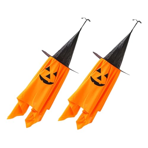 GRADENEVE 2 Stück Halloween Hängedekorationen Stoff Kürbis Hexenhut Anhänger Langlebig und Wiederverwendbar Gruselig und Niedlich für Party Innen und Außenbereich Wohnzimmer und Garten GRADENEVE 2 Stück Halloween Hängedekorationen Stoff Kürbis Hexenhut Anhänger Langlebig und Wiederverwendbar Gruselig und Niedlich für Party Innen und Außenbereich Wohnzimmer und Garten von GRADENEVE