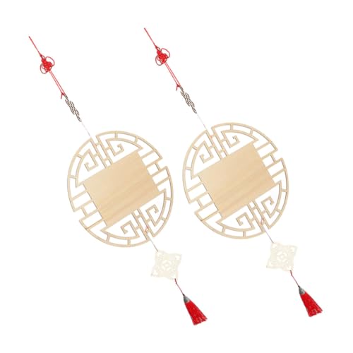 GRADENEVE 2 Stück Holzanhänger DIY Chinesischer Stil Hohlkreis mit Knoten Quaste Frühling Fest Wanddeko Klassisch Pädagogisch Kreativ GRADENEVE 2 Stück Holzanhänger DIY Chinesischer Stil Hohlkreis mit Knoten Quaste Frühling Fest Wanddeko Klassisch Pädagogisch Kreativ von GRADENEVE