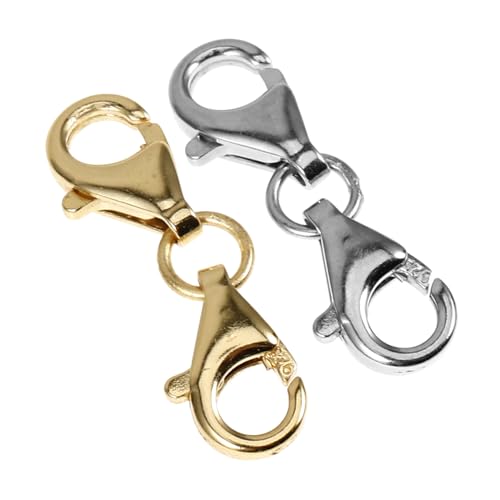 GRADENEVE 2 Stück Karabinerverschluss, Schlüsselanhänger Zubehör, DIY Schmuckverschlüsse, DIY Armbänder, Verbindungsschnalle, DIY Zubehör, Karabinerverschluss, Halsketten von GRADENEVE