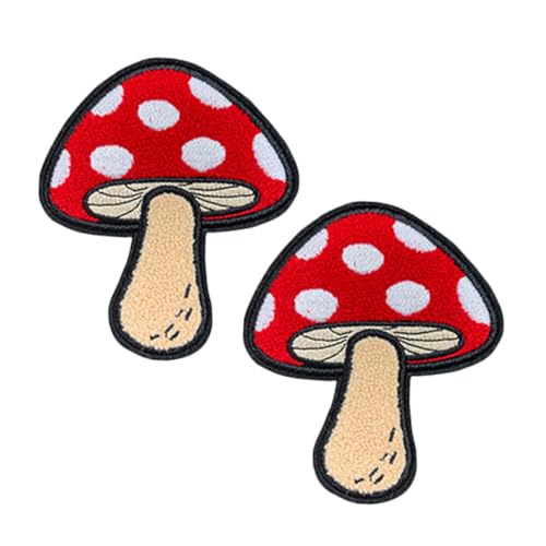 GRADENEVE 2 Stück Kleidungsflicken Cartoon Pilz Aufbügler Applikationen – Bestickte Reparaturflicken Für Jacken Rucksäcke Und Hüte – Waschbar Und Lichtbeständig GRADENEVE 2 Stück Kleidungsflicken Cartoon Pilz Aufbügler Applikationen – Bestickte Reparaturflicken Für Jacken Rucksäcke Und Hüte – Waschbar Und Lichtbeständig von GRADENEVE