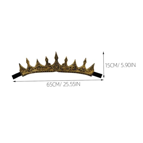 GRADENEVE 2 Stück Mittelalterliche Königskrone Herren Vintage Barock Stirnband für Kostüm Bühnenauftritt Cosplay Geburtstagsfeier Zubehör von GRADENEVE