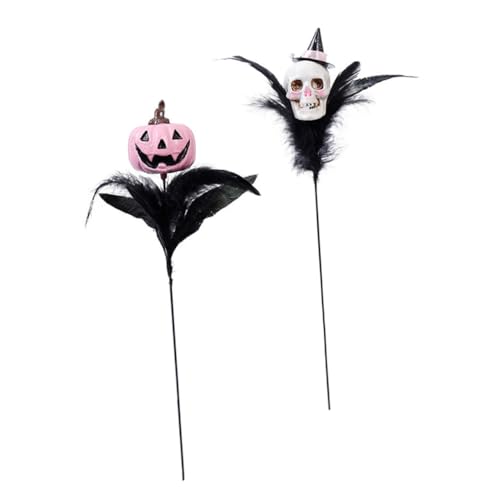 GRADENEVE 2 Stück Teiliges Halloween Deko Künstliche Skelettblumen mit Filigranen Totenkopf-Details Leichte Künstliche Zweige für Gruselige Party Haunted-House-Dekoration GRADENEVE 2 Stück Teiliges Halloween Deko Künstliche Skelettblumen mit Filigranen Totenkopf-Details Leichte Künstliche Zweige für Gruselige Party Haunted-House-Dekoration von GRADENEVE