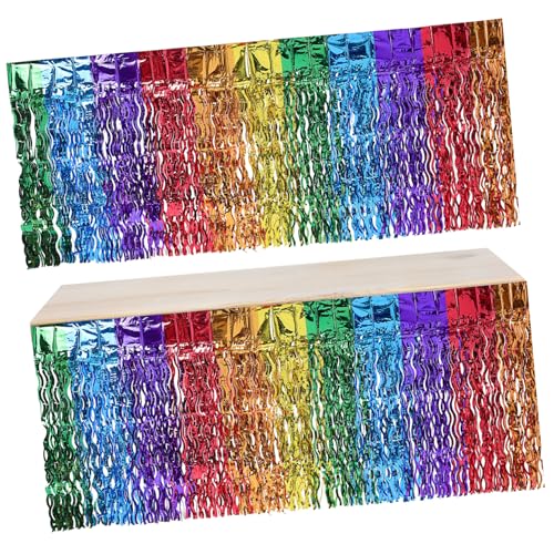 GRADENEVE 2 Stück Teiliges Regenbogen Tischrock Wellenmuster Tischdekoration für Feste Hochzeiten Robuste Wiederverwendbare Tischskirter für Partys und Veranstaltungen GRADENEVE 2 Stück Teiliges Regenbogen Tischrock Wellenmuster Tischdekoration für Feste Hochzeiten Robuste Wiederverwendbare Tischskirter für Partys und Veranstaltungen von GRADENEVE