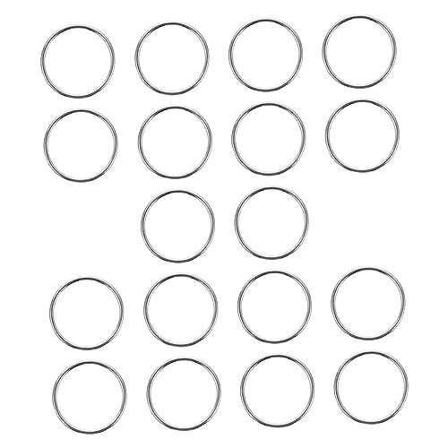 GRADENEVE 20 Stück Runder Dekorativer Ring, Mehrzweck Befestigungsringe, Metallringe, Geldbörsenringe, Kleine Schlaufenringschnalle, Metall Bastelringe, Schnallenring, Stabile Ringschnalle, GRADENEVE 20 Stück Runder Dekorativer Ring, Mehrzweck Befestigungsringe, Metallringe, Geldbörsenringe, Kleine Schlaufenringschnalle, Metall Bastelringe, Schnallenring, Stabile Ringschnalle, von GRADENEVE