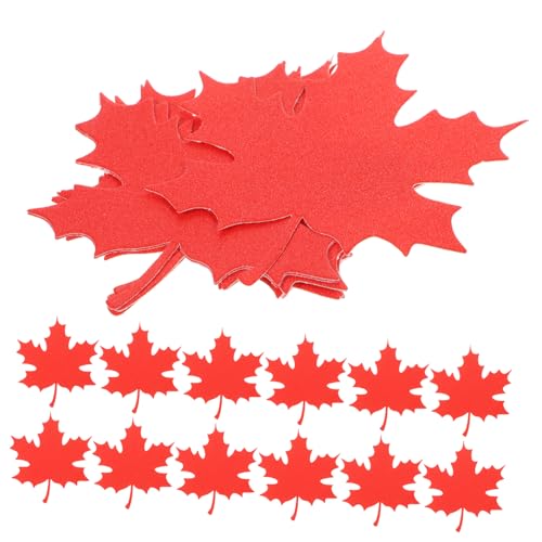 GRADENEVE 20 Stück Teiliges Glitzer Ahornblätter Papier Deko Herbstdeko Basteln Papier Cutouts für Erntedankfest und Herbstparty Dekorative von GRADENEVE