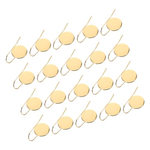 GRADENEVE 20 Stück Teiliges Ohrring Rohlinge Edelstahl Innenmaß Cabochon Fassungen mit Geschweißten Ohrhaken Goldfarben Langlebig Vielseitig für DIY Schmuckherstellung von GRADENEVE