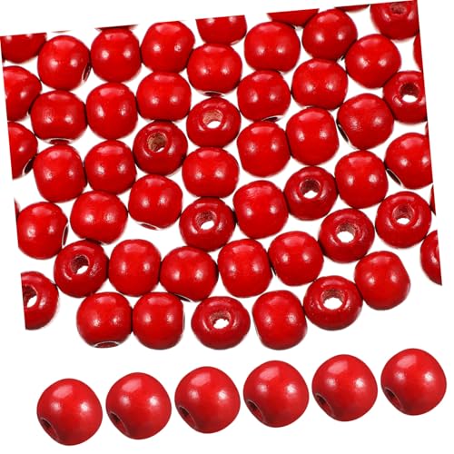 GRADENEVE 200 Stück Große Holzperlen Rund mit Großem Loch Polierte Oberfläche für Komfortables Auffädeln Leuchtend Rote Bastelperlen für DIY Schmuckherstellung und Kreative Bastelprojekte GRADENEVE 200 Stück Große Holzperlen Rund mit Großem Loch Polierte Oberfläche für Komfortables Auffädeln Leuchtend Rote Bastelperlen für DIY Schmuckherstellung und Kreative Bastelprojekte von GRADENEVE