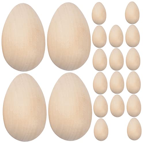 GRADENEVE 20Stücke Holz Eier zum Bemalen Unfertige Dekoration für Ostern Wiederverwendbare Holzspielzeuge Bastelmaterial für DIY Projekte GRADENEVE 20Stücke Holz Eier zum Bemalen Unfertige Dekoration für Ostern Wiederverwendbare Holzspielzeuge Bastelmaterial für DIY Projekte von GRADENEVE