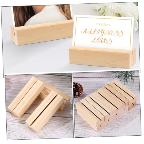 GRADENEVE 24 Stück Teiliges Holz Kartenhalter Rechteckige Memo Platzkartenclips Stabile Foto Tischnummernhalter für Hochzeit Party Buffet und Tischdekoration von GRADENEVE