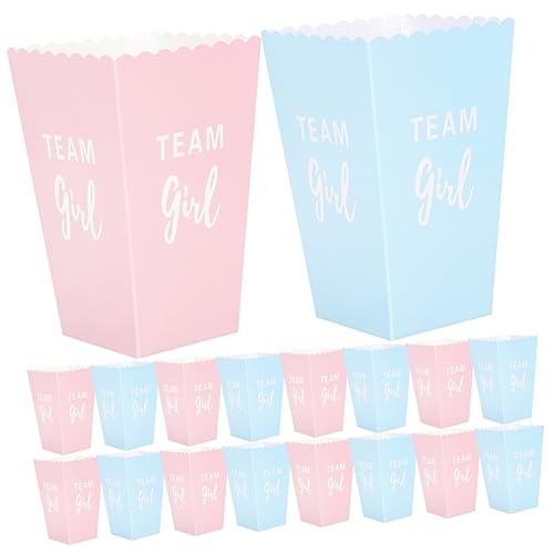 GRADENEVE 24stücke Gender Reveal Popcorn Boxen Papiertüten Für Geschlechtsenthüllungspartys Für Shower Partydekoration Blau Und Je von GRADENEVE