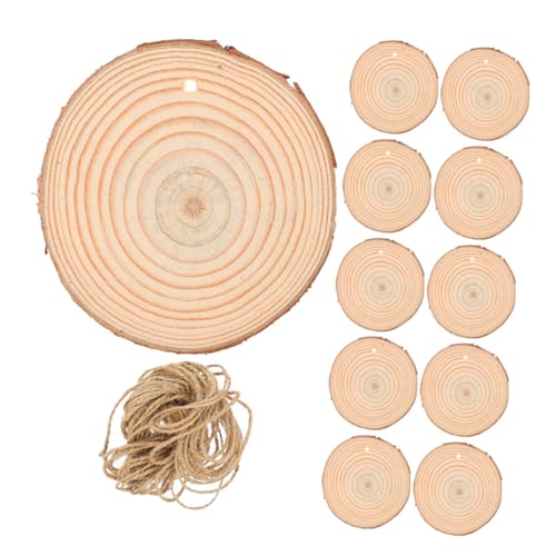GRADENEVE 25 Stück Natürliche Holzscheiben mit Rinde und Seil Unbehandelte Holzstücke für Diy Bauernhaus Tischdeko Holzscheiben Holz Tischnummern Bastelset für Weihnachts und GRADENEVE 25 Stück Natürliche Holzscheiben mit Rinde und Seil Unbehandelte Holzstücke für Diy Bauernhaus Tischdeko Holzscheiben Holz Tischnummern Bastelset für Weihnachts und von GRADENEVE