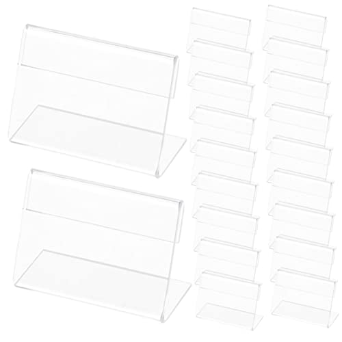 GRADENEVE 25 Stück Tischkarten Empfangsetiketten Display, Schilderhalter, Schilderdisplay, Platzkartenhalter, Displayständer Für Händlerveranstaltungen, Durchsichtiger Displayständer, von GRADENEVE