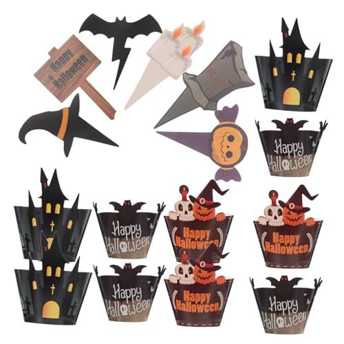 GRADENEVE 2sätze Kürbis-cupcake-topper Gruseliger Kuchen-topper Spinnen-cupcake-förmchen Kuchen-topper Mit Totenkopf-muster Halloween-backdekorationen Papier-muffinförmchen Für GRADENEVE 2sätze Kürbis-cupcake-topper Gruseliger Kuchen-topper Spinnen-cupcake-förmchen Kuchen-topper Mit Totenkopf-muster Halloween-backdekorationen Papier-muffinförmchen Für von GRADENEVE