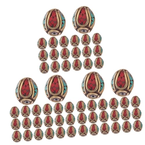 GRADENEVE 3 Sätze Nepalese Messing Spacer Beads Mit Türkis Handgefertigte Buddha Perlen Für Diy Schmuck Für Buddhistische Aktivitäten Und Kreative Projekte 20 Stück * 3 GRADENEVE 3 Sätze Nepalese Messing Spacer Beads Mit Türkis Handgefertigte Buddha Perlen Für Diy Schmuck Für Buddhistische Aktivitäten Und Kreative Projekte 20 Stück * 3 von GRADENEVE