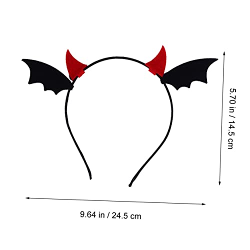 GRADENEVE 3 Stück Halloween Haarreif Kleine Teufelshörner und Fledermausflügel Haarschmuck Leicht und Bequem für Erwachsene Halloween Kostüm Accessoire GRADENEVE 3 Stück Halloween Haarreif Kleine Teufelshörner und Fledermausflügel Haarschmuck Leicht und Bequem für Erwachsene Halloween Kostüm Accessoire von GRADENEVE