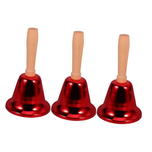 GRADENEVE 3 Stück Handglocke Metall mit Holzgriff Lauter Signalton Vielseitige Empfangsglocke für Service Klassenzimmer Senioren Partys und Restaurants Tragbar Langlebig Klare Klingel GRADENEVE 3 Stück Handglocke Metall mit Holzgriff Lauter Signalton Vielseitige Empfangsglocke für Service Klassenzimmer Senioren Partys und Restaurants Tragbar Langlebig Klare Klingel von GRADENEVE
