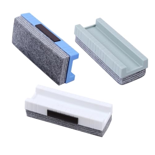 GRADENEVE 3 Stück Teiliges Tafelwischer Filz Staubfrei Ergonomisch Geformt für Sicheren Griff für Schule Kindergarten und Büro Effiziente Reinigung von Kreidetafeln und Whiteboards von GRADENEVE