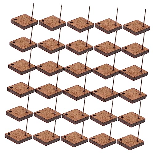 GRADENEVE 30 Stück Teiliges Geometrische Holz Ohrstecker DIY Ohrschmuck Material Quadratisch Stabile Holzohrring Pins für Ohrringe Selber Machen und Ohrringe Basteln von GRADENEVE