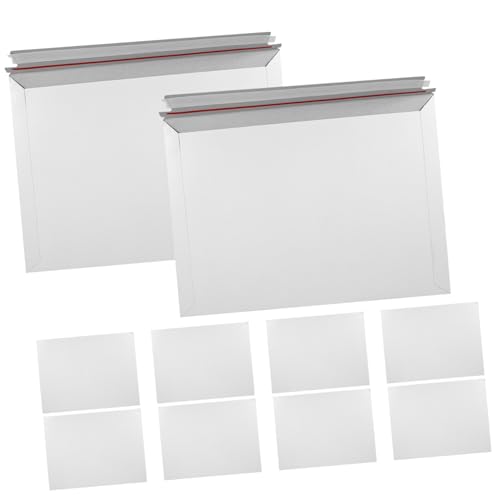 GRADENEVE 30 Stück Versandtaschen Selbstklebend aus Dickem Papier Stabile Briefumschläge ohne Fenster Grauweiß Robust und Wiederverschließbar für Dokumente Grußkarten und Kleine Sendungen von GRADENEVE