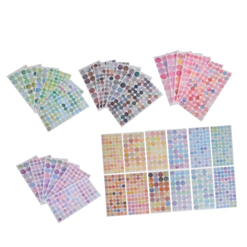 GRADENEVE 36 Blatt Farbaufkleber Klassifizierungspunktaufkleber Kleine Punktaufkleber Farbige Punktaufkleber Farbige Etiketten Kreisaufkleber Klebepunkte Farbige Farbpunktaufkleber von GRADENEVE