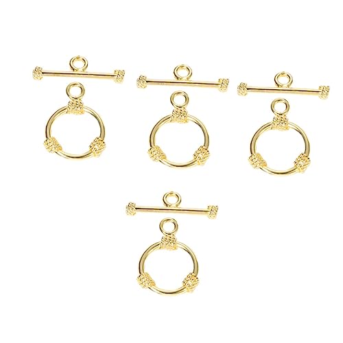 GRADENEVE 4 Sätze Kupfer Vergoldete Ot Schmuckverschlüsse DIY Armbandverschluss mit Bar Runde Endverschlüsse Langlebig Farbbeständig für Handgemachten Schmuck GRADENEVE 4 Sätze Kupfer Vergoldete Ot Schmuckverschlüsse DIY Armbandverschluss mit Bar Runde Endverschlüsse Langlebig Farbbeständig für Handgemachten Schmuck von GRADENEVE