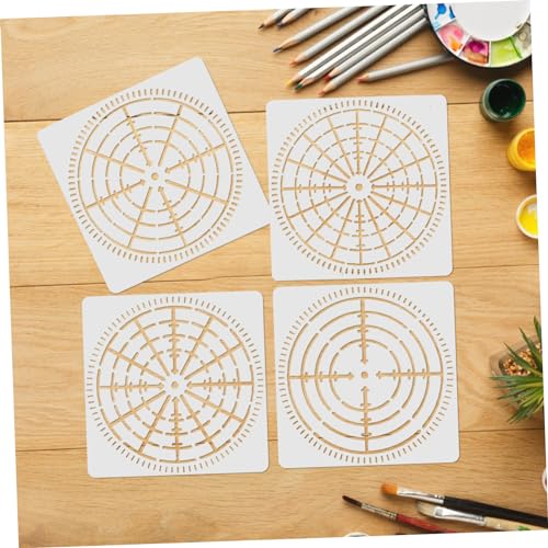 GRADENEVE 4 Stück Mandala Schablonen Teilig Wiederverwendbare DIY Wandmalerei Schablonen Dekorative für Erwachsene Vielseitig Einsetzbar von GRADENEVE